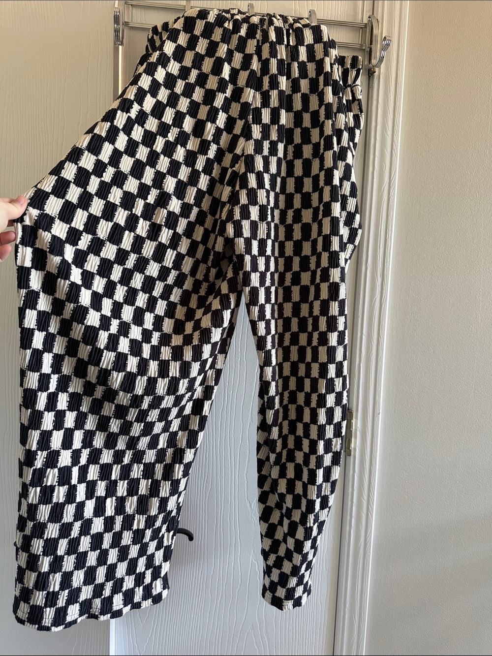 Black & White Checkerboard Soft Pants